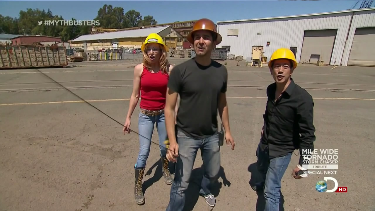 Kari Byron Mythbusters Homemade Parachute-1