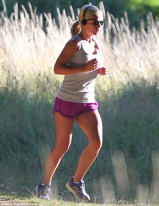 Katherine Jenkins Out jogging in London