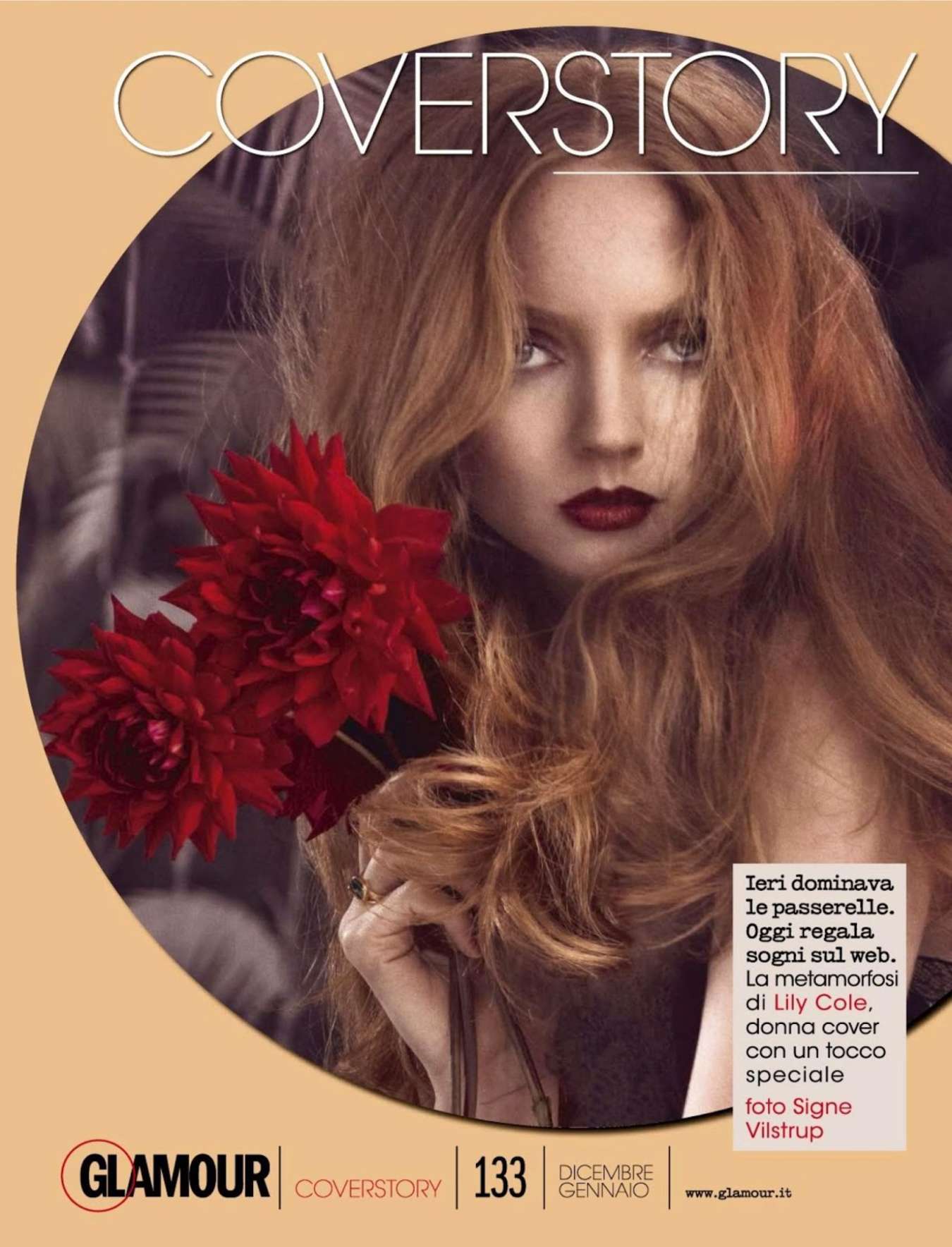 Lily Cole Glamour Italy Magazine-1