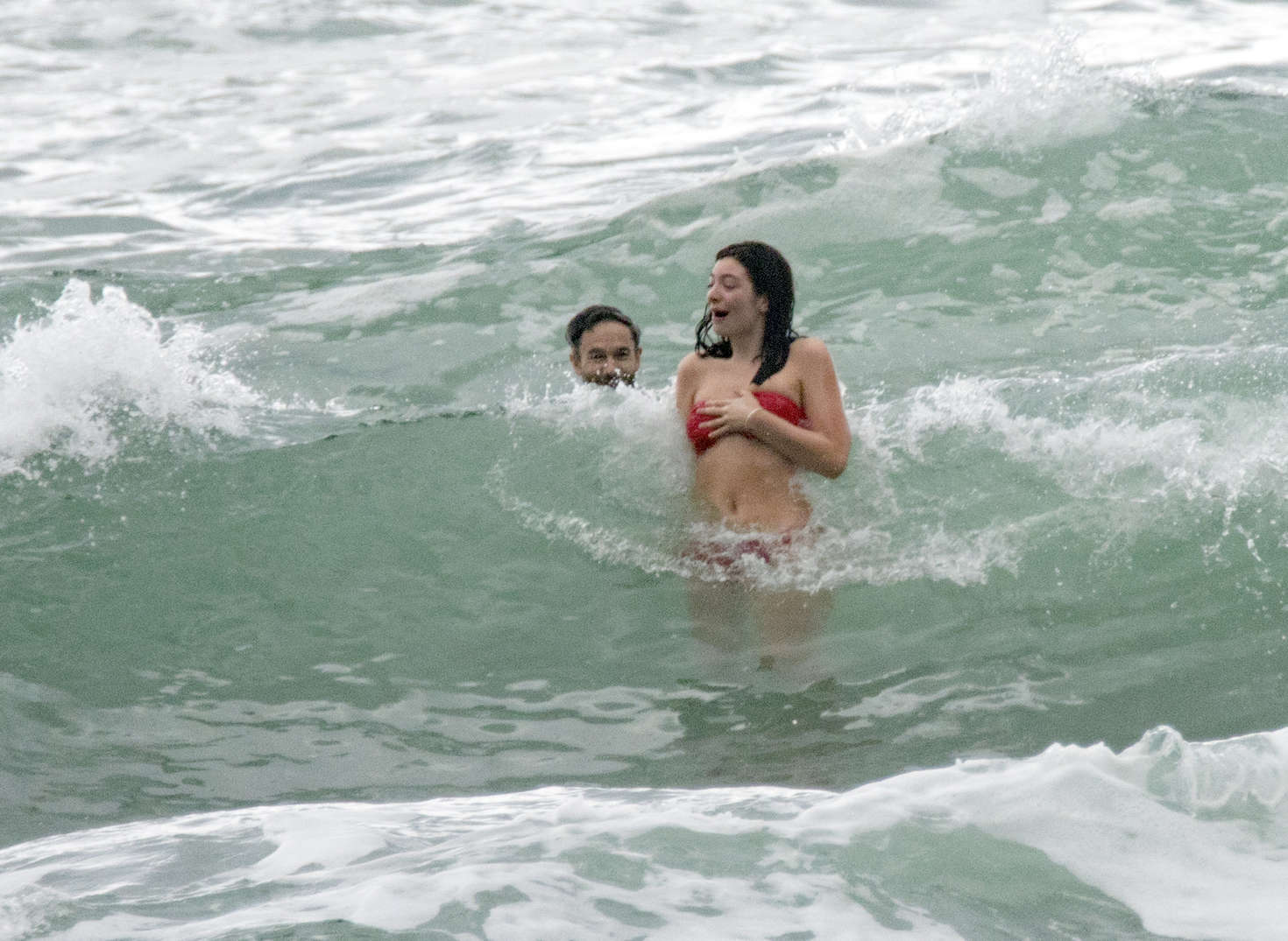 Lorde Red Bikini Candids in New Zealand