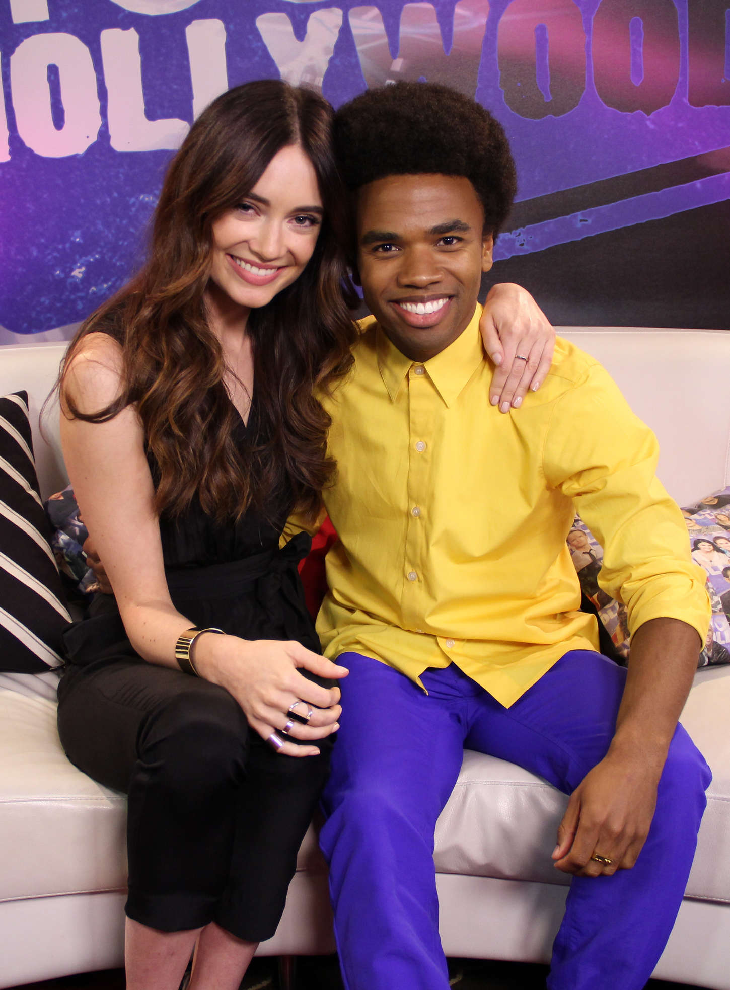 Mallory Jansen Visiting the Young Hollywood Studio in Los Angeles