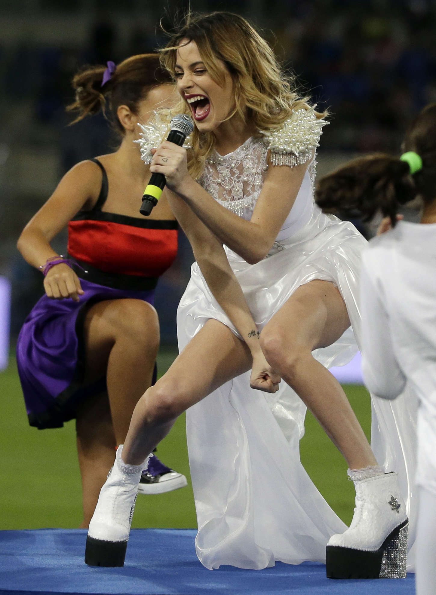 Martina Stoessel Performance at Romes Olympic Stadium