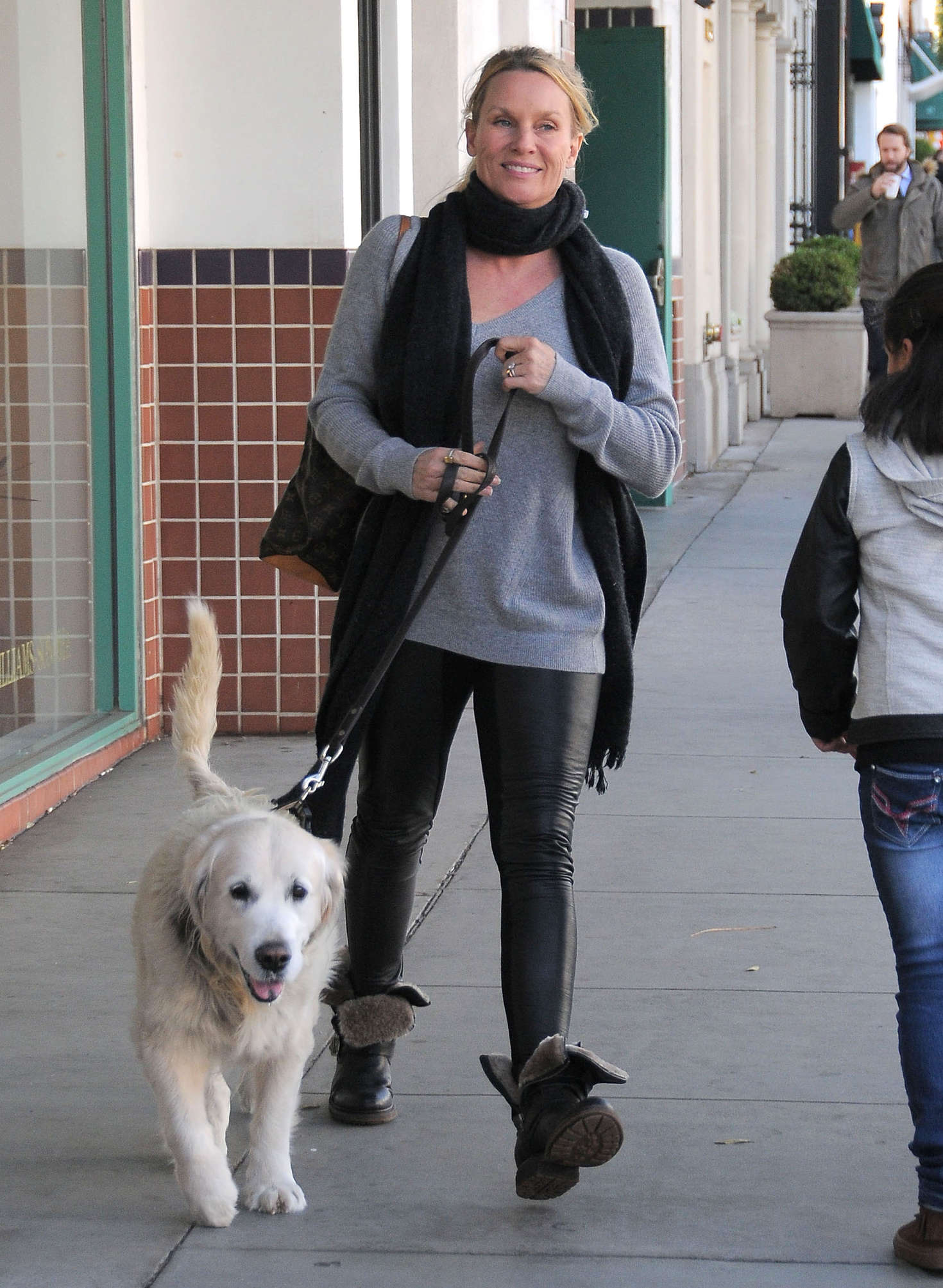 Nicollette Sheridan in a Black Leggings Was Seen During the COVID-19