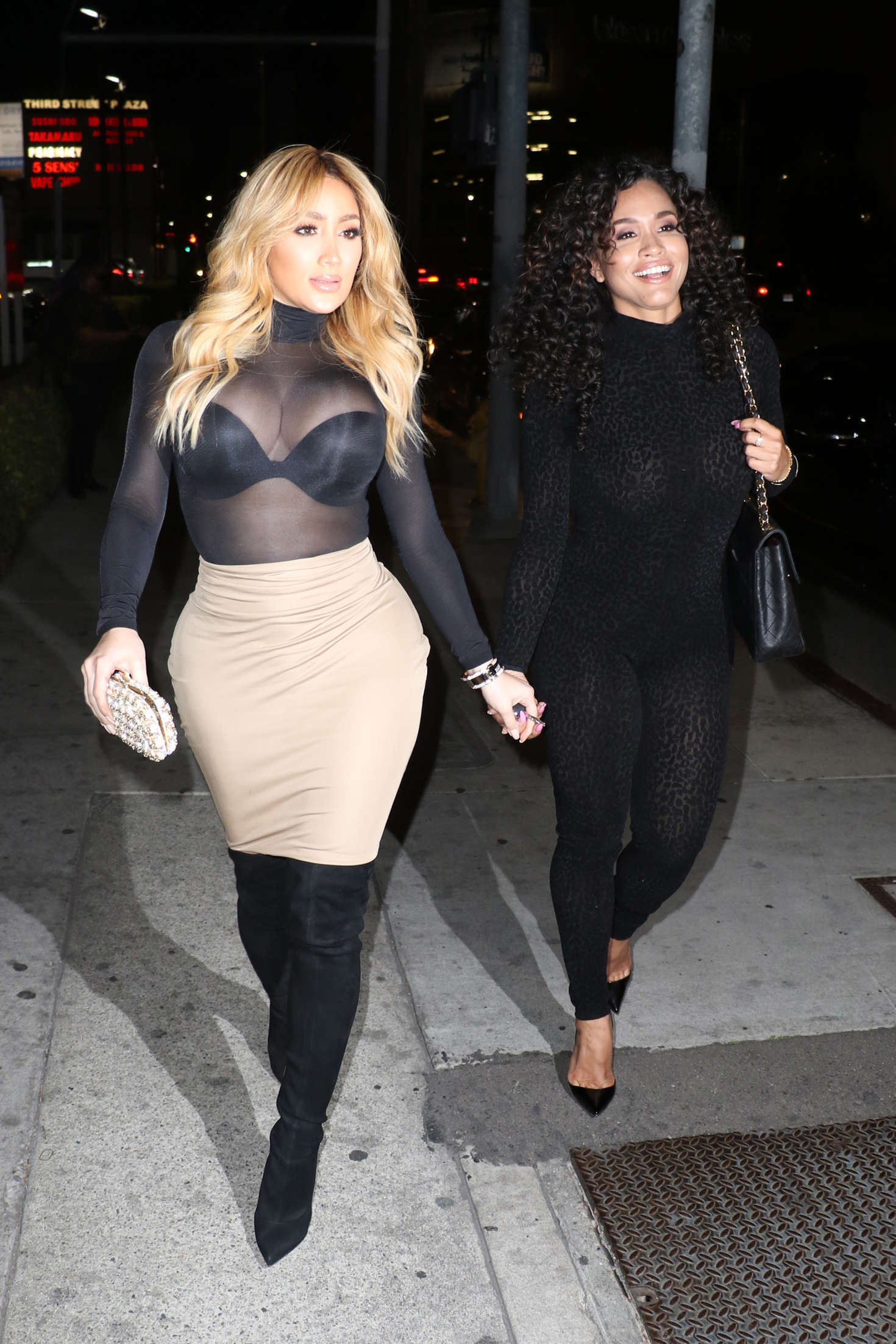 Nikki Mudarris and Rosa Acosta heading to Toca Madera in Los Angeles