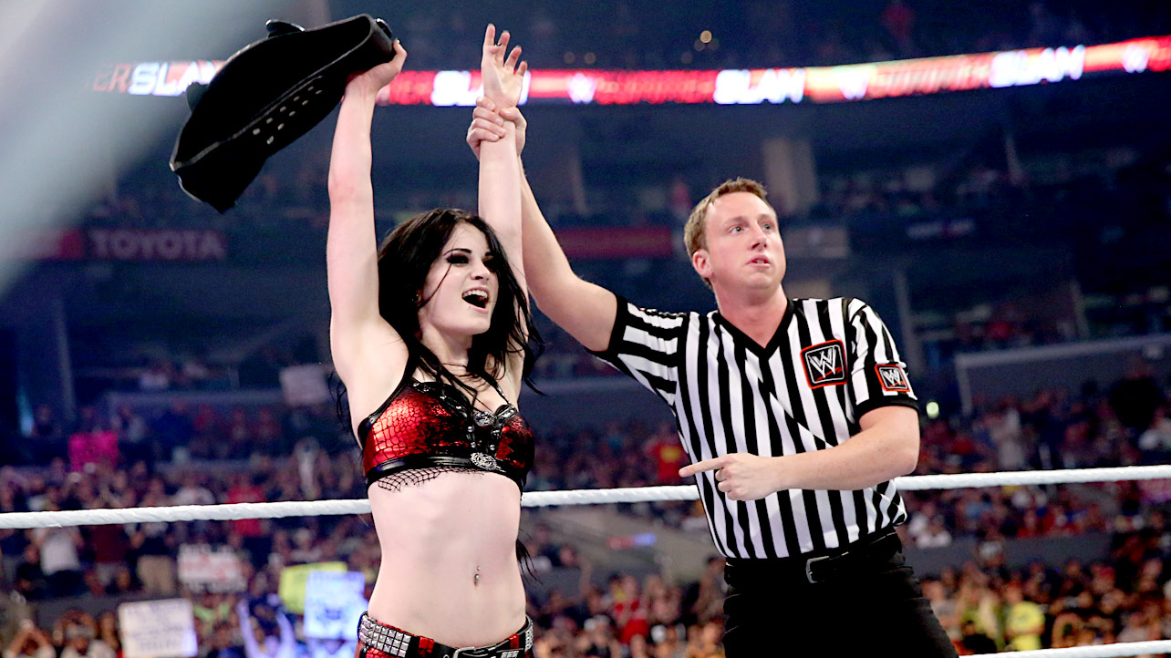 Paige vs AJ Lee WWE Summerslam in Los Angeles-1