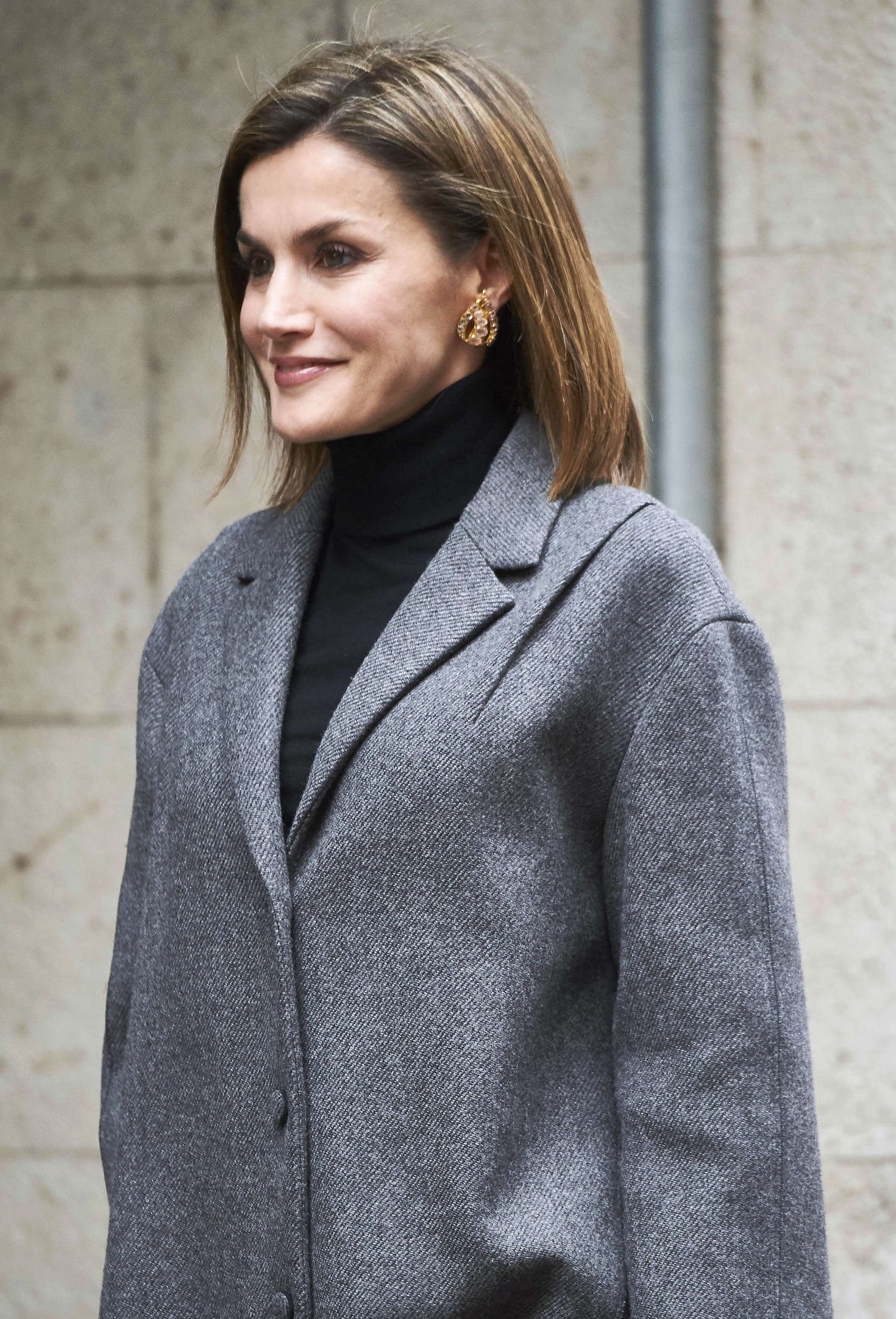 Queen Letizia Arrives for a business meeting in Madrid-1