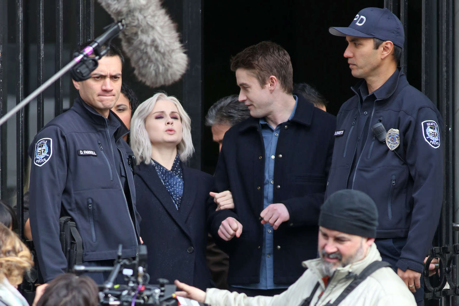 Rose McIver on the set of iZombie in Vancouver